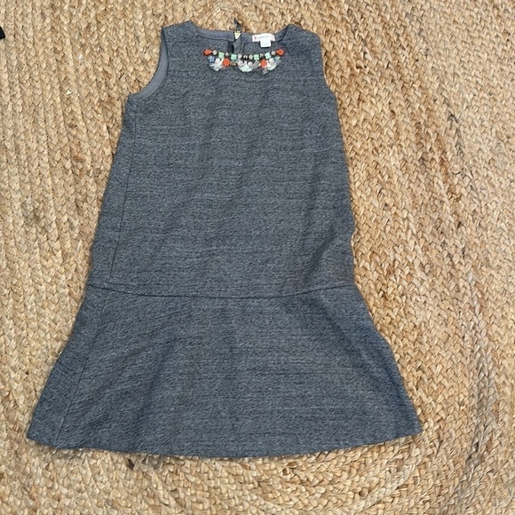 CREWCUTS girls GRAY KNIT DRESS 10 embellished jewels - Picture 2 of 6